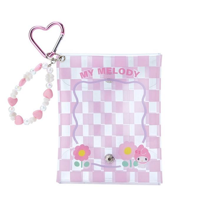 Hello Kitty My Melody Clear Snap Mini Pouch (Pastel Check Series) Roz | RO_HK76797