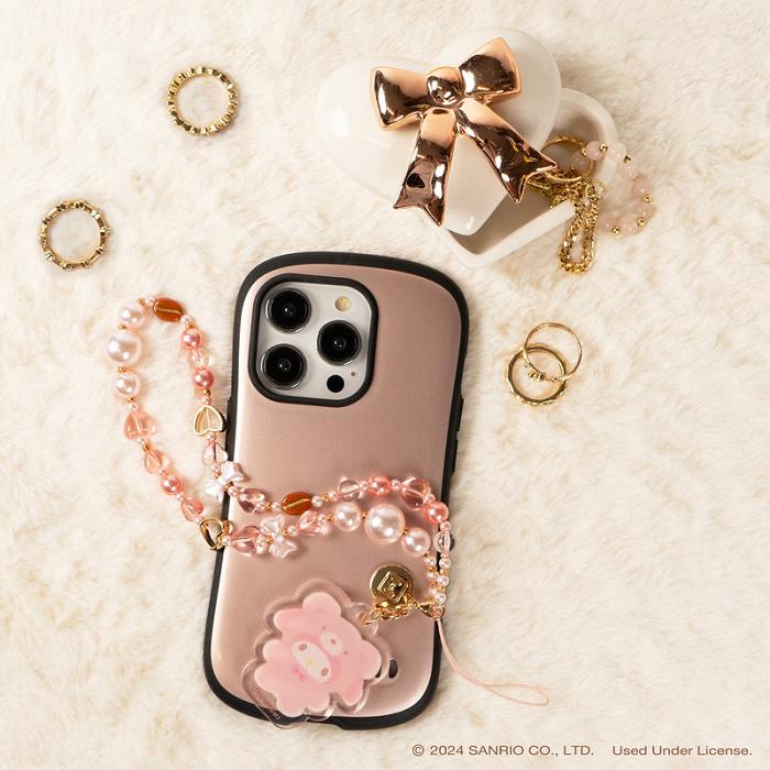 Hello Kitty My Melody Latte Bear Beaded Charm Mobile Phone Wrist Strap Roz | RO_HK32008