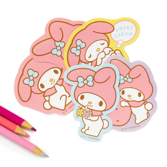 Hello Kitty My Melody Sayings Big Sticker Pack Roz | RO_HK98815