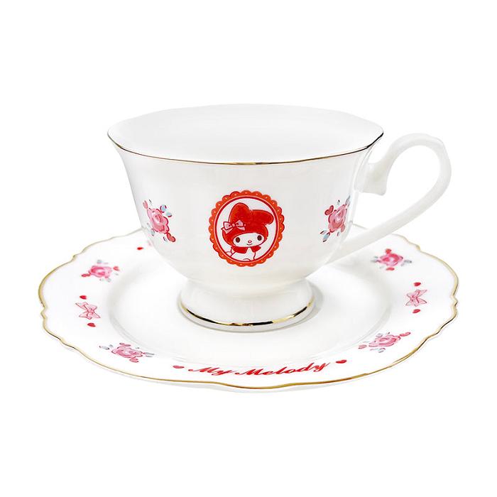 Hello Kitty My Melody Tea Cup and Saucer Set (Classic Corduroy Series) Albi | RO_HK98949