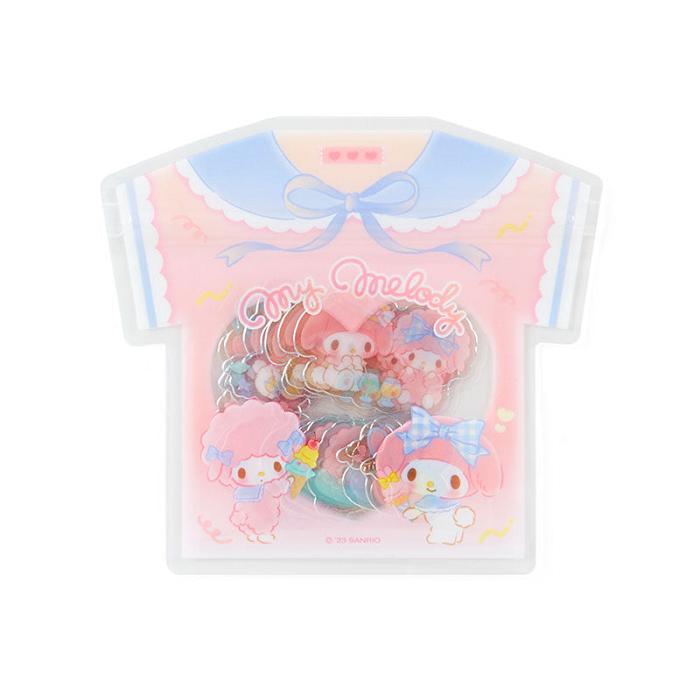 Hello Kitty My Melody and My Sweet Piano 24-Piece Summer Tee Mini Sticker Pack Roz | RO_HK83085