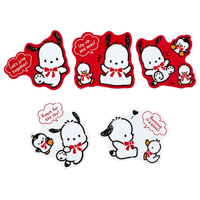 Hello Kitty Pochacco 10-pc Sticker Pack (35th Anniversary Red Ribbon Series) Rosii | RO_HK36724