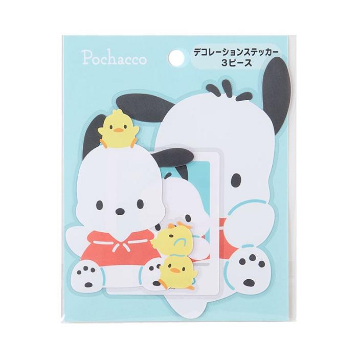 Hello Kitty Pochacco 3-pc Dress Your Tech Sticker Set Albastri | RO_HK63733