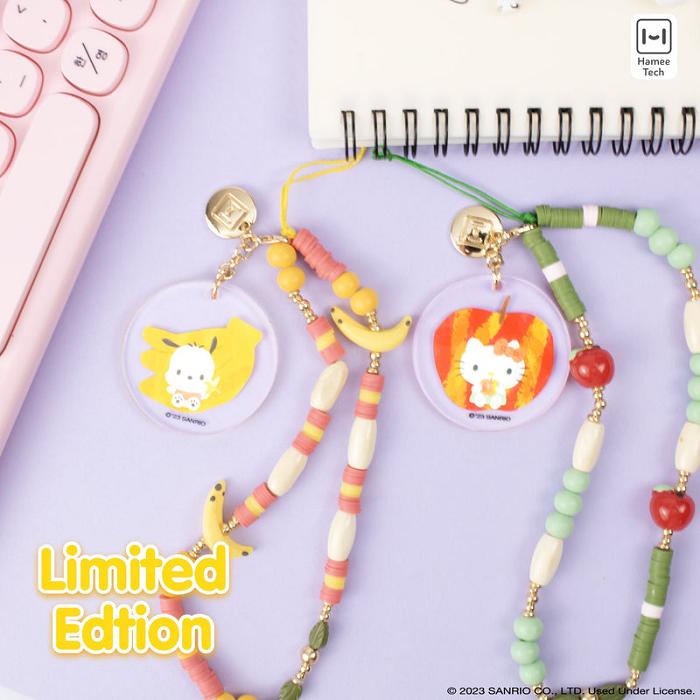 Hello Kitty Pochacco Banana Beaded Charm Mobile Phone Wrist Strap Colorati | RO_HK53627