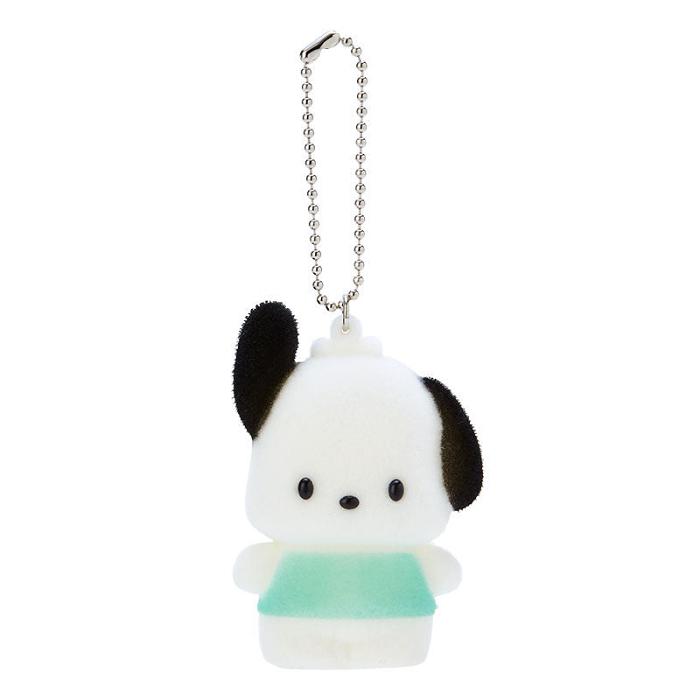 Hello Kitty Pochacco Flocked Keychain Mascot Albi Verzi | RO_HK41472