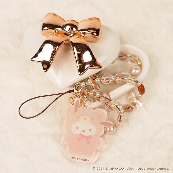 Hello Kitty Pochacco Latte Bear Beaded Charm Mobile Phone Wrist Strap Albi | RO_HK81489