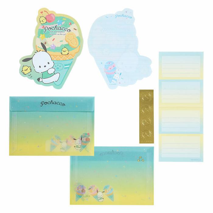 Hello Kitty Pochacco Letter Set (Ice Cream Party Series) Verzi | RO_HK83152