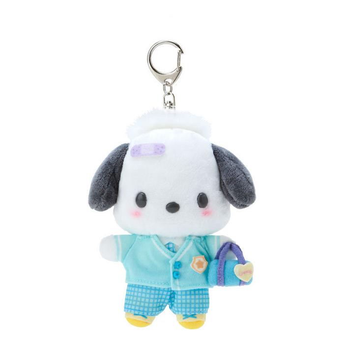 Hello Kitty Pochacco Plush Mascot Keychain (Sanrio Academy Series) Albi Albastri | RO_HK39043