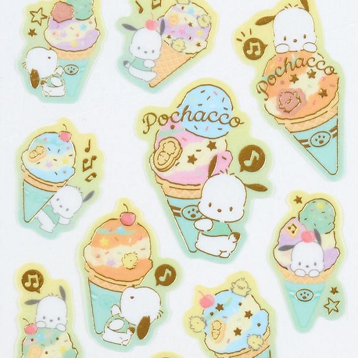 Hello Kitty Pochacco Sticker Sheet (Ice Cream Party Series) Galbeni | RO_HK82687