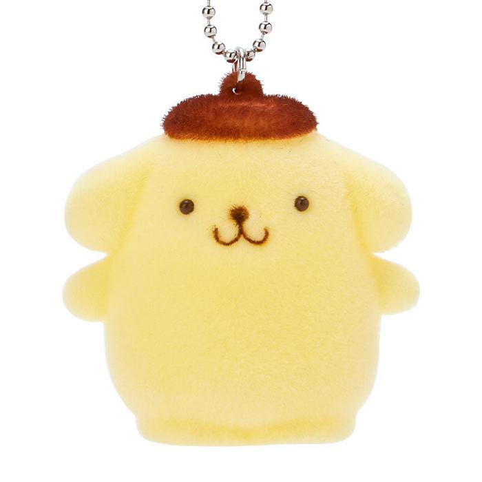 Hello Kitty Pompompurin Flocked Keychain Mascot Galbeni | RO_HK67379