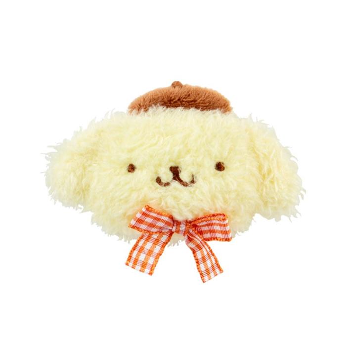 Hello Kitty Pompompurin Plush Hair Clip (Gingham Bow) Galbeni | RO_HK68770