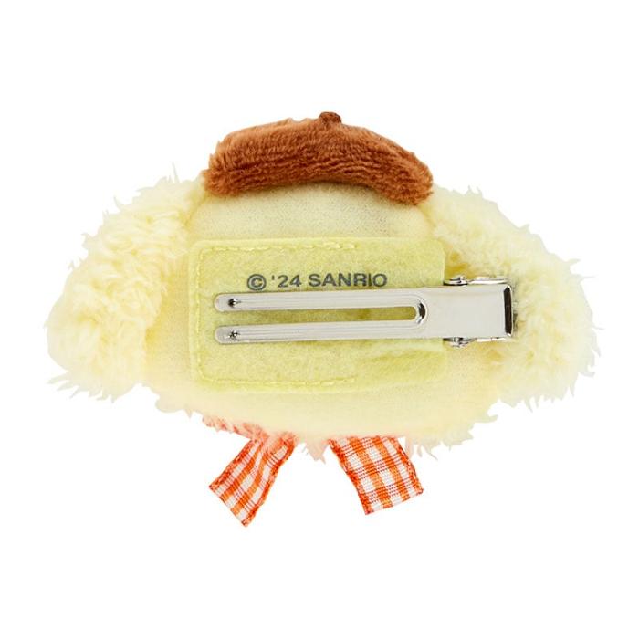 Hello Kitty Pompompurin Plush Hair Clip (Gingham Bow) Galbeni | RO_HK68770