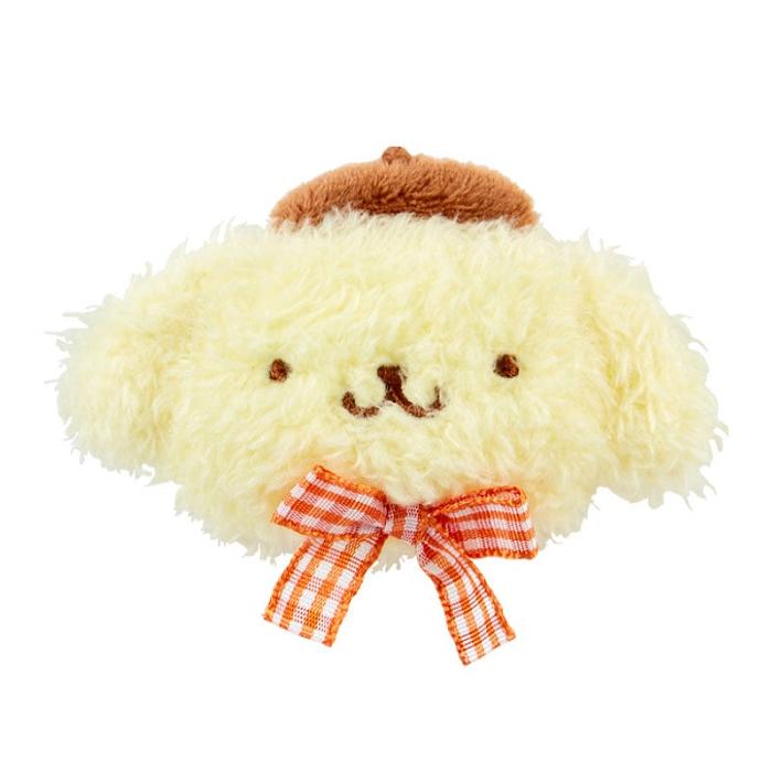 Hello Kitty Pompompurin Plush Hair Clip (Gingham Bow) Galbeni | RO_HK68770