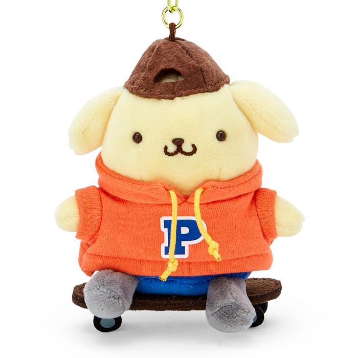 Hello Kitty Pompompurin Plush Mascot Keychain (Sk8r Squad Series) Galbeni Portocalii | RO_HK76919