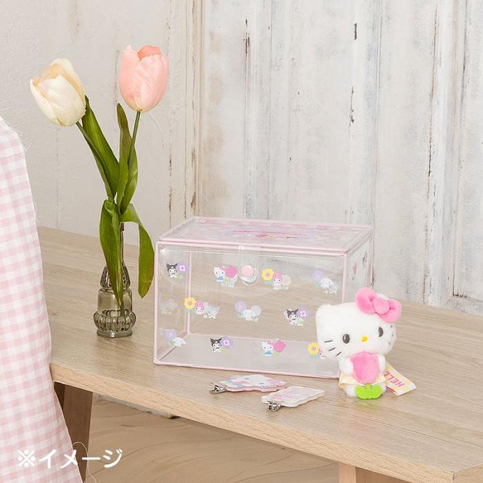 Hello Kitty Sanrio Characters Clear Storage Case (Pastel Check Series) Roz | RO_HK16041