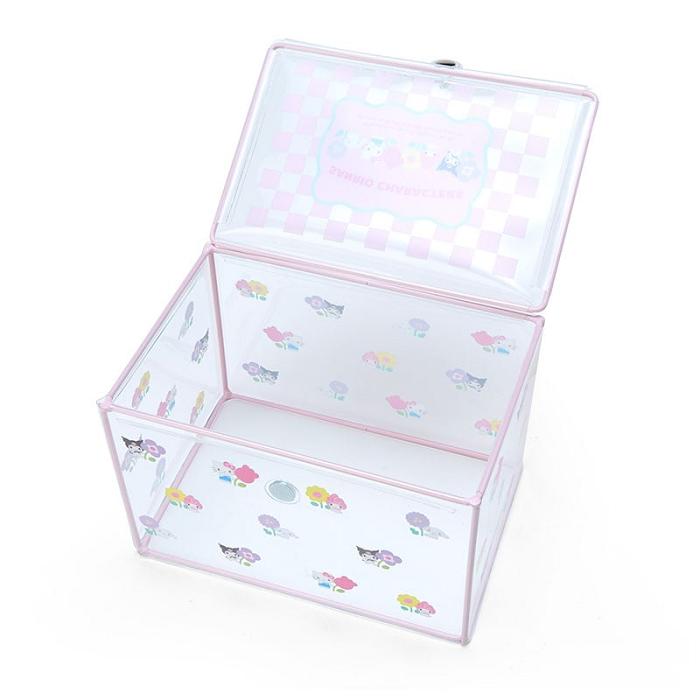 Hello Kitty Sanrio Characters Clear Storage Case (Pastel Check Series) Roz | RO_HK16041