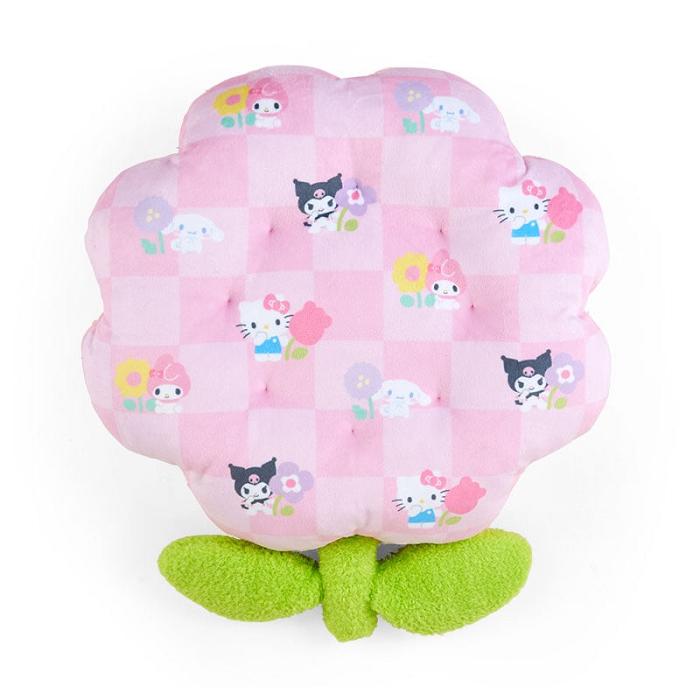 Hello Kitty Sanrio Characters Daisy Throw Pillow (Pastel Check Series) Roz | RO_HK85626