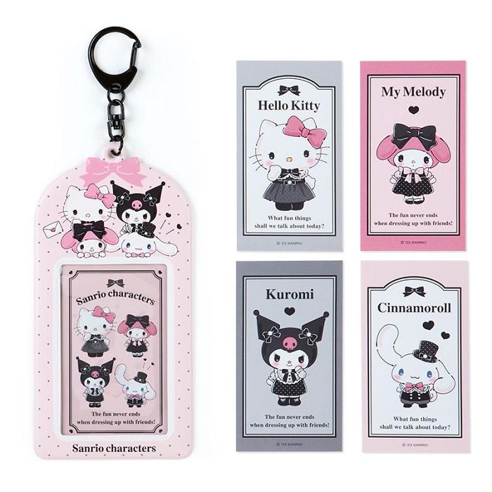 Hello Kitty Sanrio Characters ID Badge Holder & Sticker Set (Pretty Party Series) Gri Roz | RO_HK39810