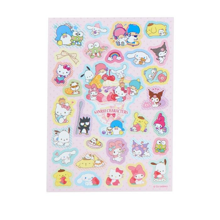 Hello Kitty Sanrio Characters Memo Pad & Sticker Set Roz Albastri | RO_HK90853