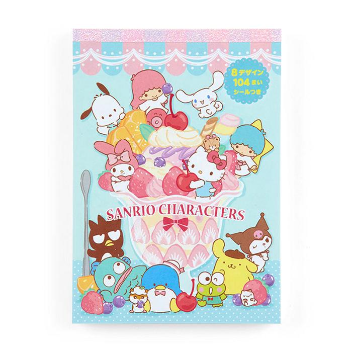 Hello Kitty Sanrio Characters Memo Pad & Sticker Set Roz Albastri | RO_HK90853