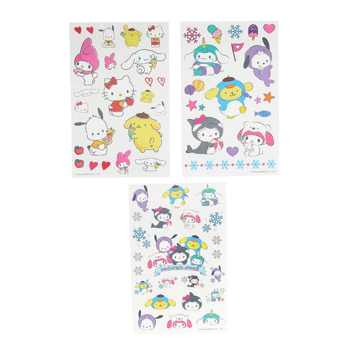 Hello Kitty Sanrio Characters Tattoo Stickers (Ice Island Series) Albastri | RO_HK48099