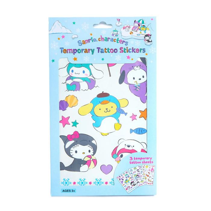 Hello Kitty Sanrio Characters Tattoo Stickers (Ice Island Series) Albastri | RO_HK48099