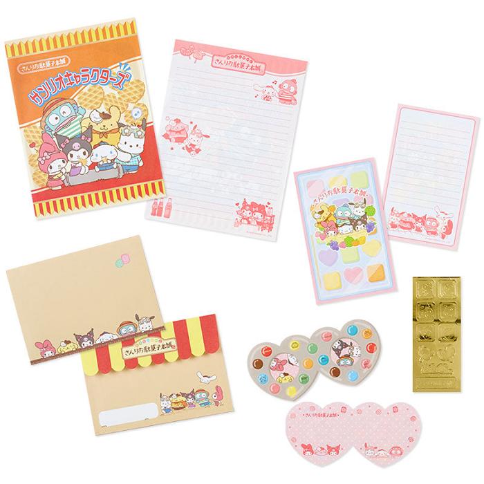 Hello Kitty Sanrio Characters Variety Letter Set (Dagashi Honpo Series) Colorati | RO_HK83785