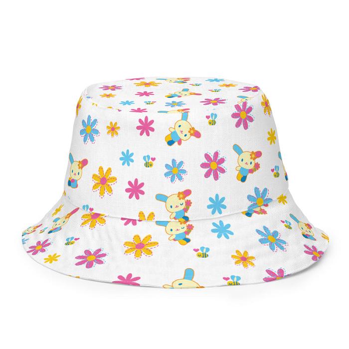 Hello Kitty U*SA*HA*NA Daisy Patchwork Reversible Bucket Hat Colorati | RO_HK75236